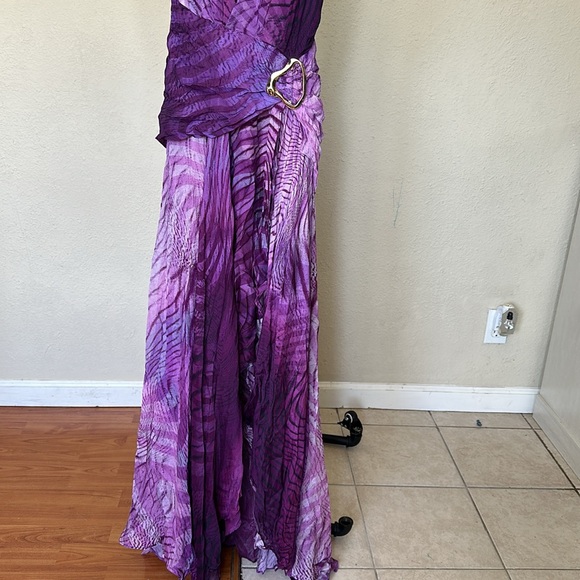 HOUSE‎ OF CB 'Olessia' Orchid Backless Halter Maxi Dress NWOT size L - Picture 7 of 14
